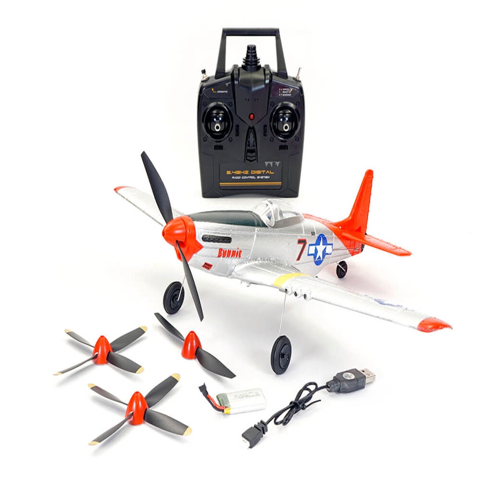 volantex mustang p-51 v2 400 4-channel with flight stabilisation rtf