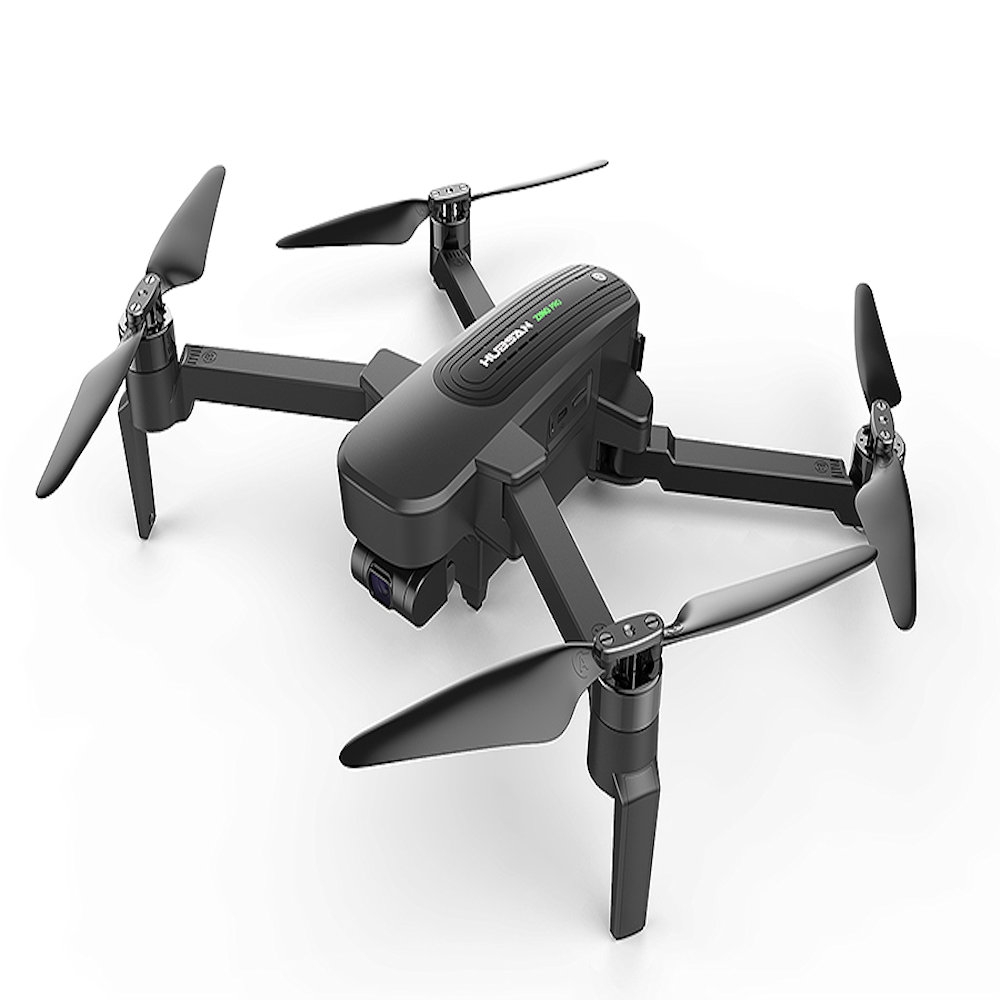 hubsan zino pro folding drone w/extra battery, car charger and bag